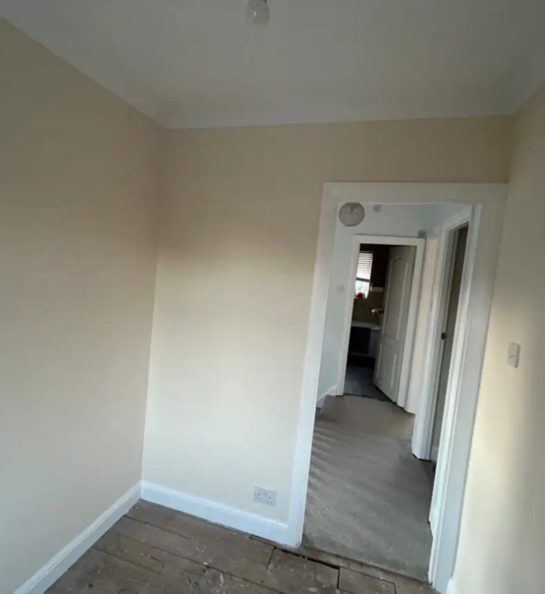 Bedroom door and wall after decorating