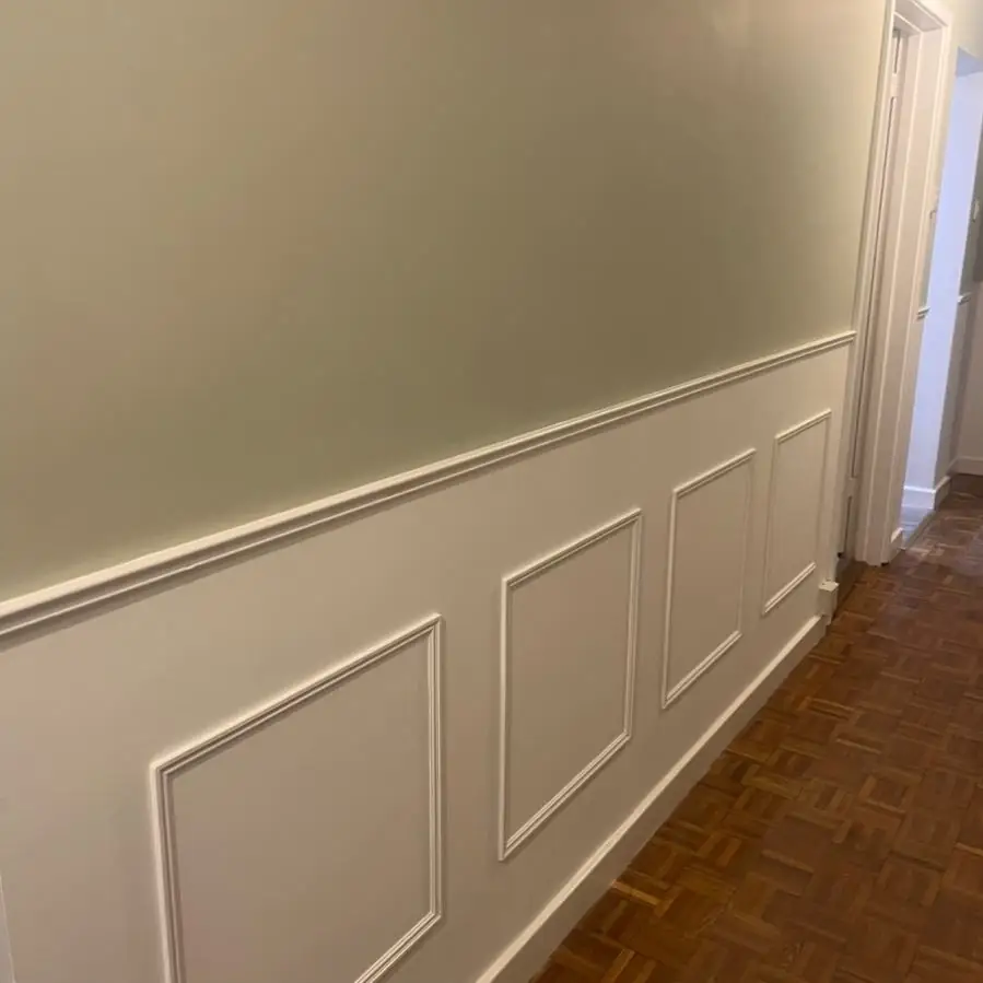 Hallway with new wall panelling